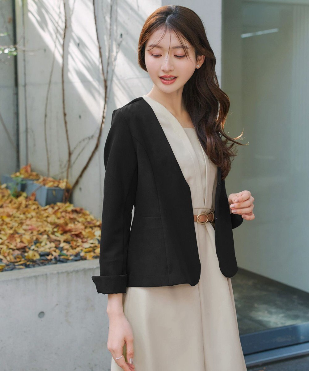 Tiaclasse L 【ストレッチジョーゼット】フレアジャケット 