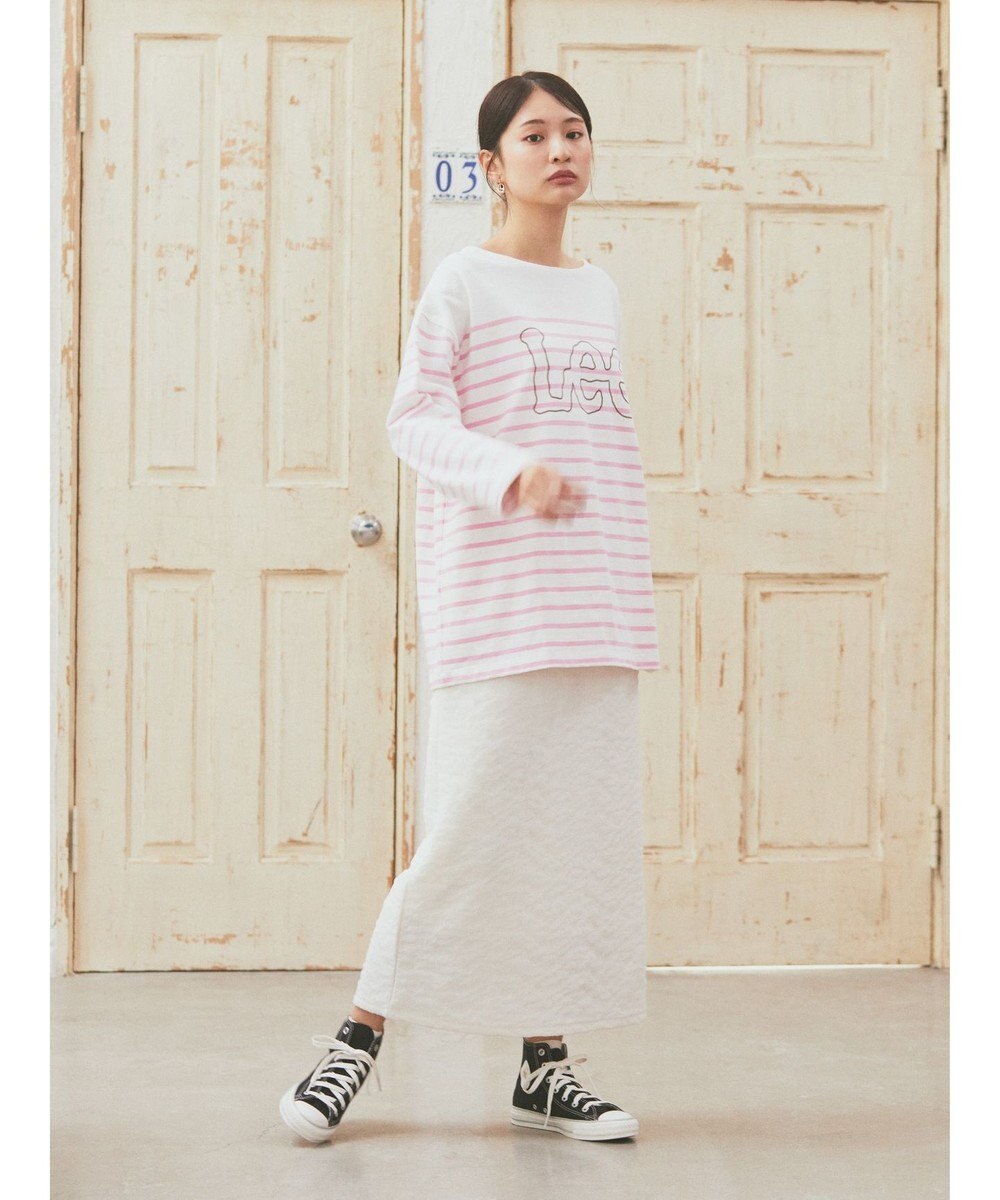 earth music&ecology Ｌｅｅ×ｅ．ｍ．ａ．ｅ　ＢＯＲＤＥＲ　Ｌ／Ｓ　ＴＥＥ 