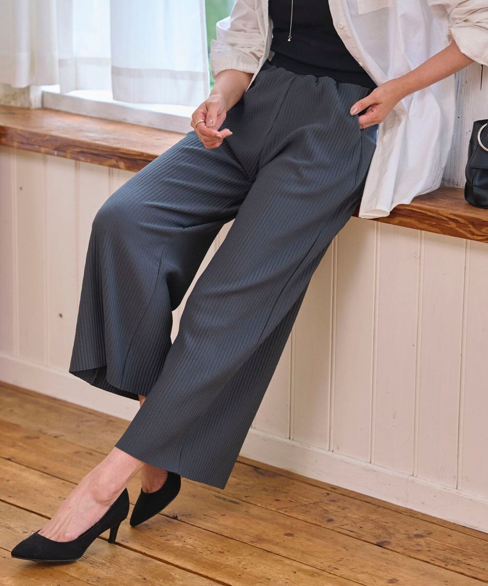 WEGO 【WEB限定/2025年秋冬新作/裾カットOK！自分サイズに調整可能/ウエストゴム/しわになりにくい/】カットプリーツパンツ 