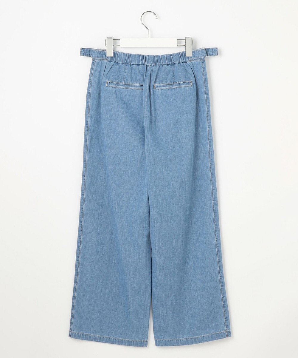 J.PRESS LADIES 【洗える】5ozバージラコンパクト デニム セミワイドパンツ 