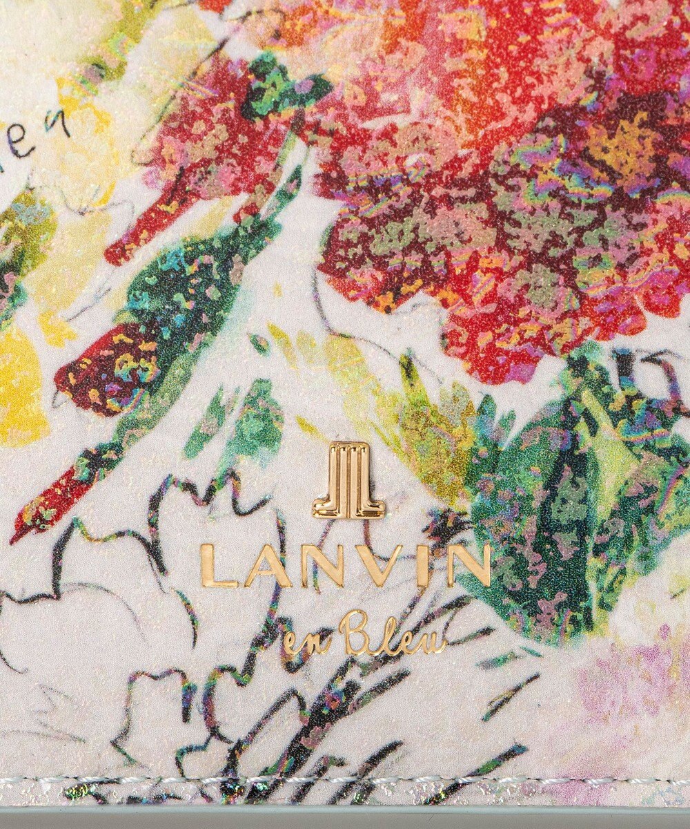 LANVIN en Bleu アクアレル リール付きパスケース 