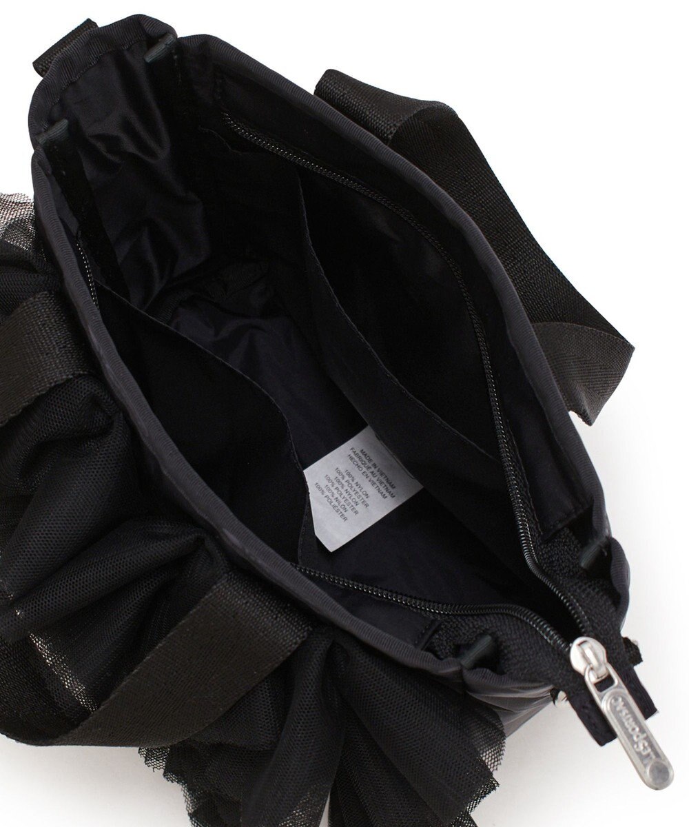 LeSportsac RUFFLE MINI N/S TOTE/ブラックレースラッフル 