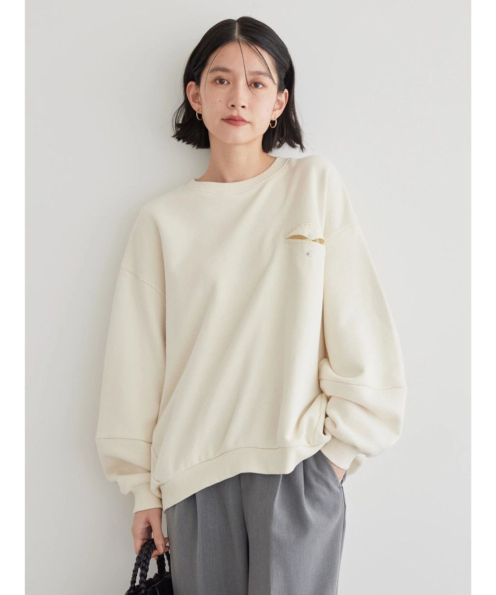 AMERICAN HOLIC ポケット付きバックドレープ裏毛プルオーバー 