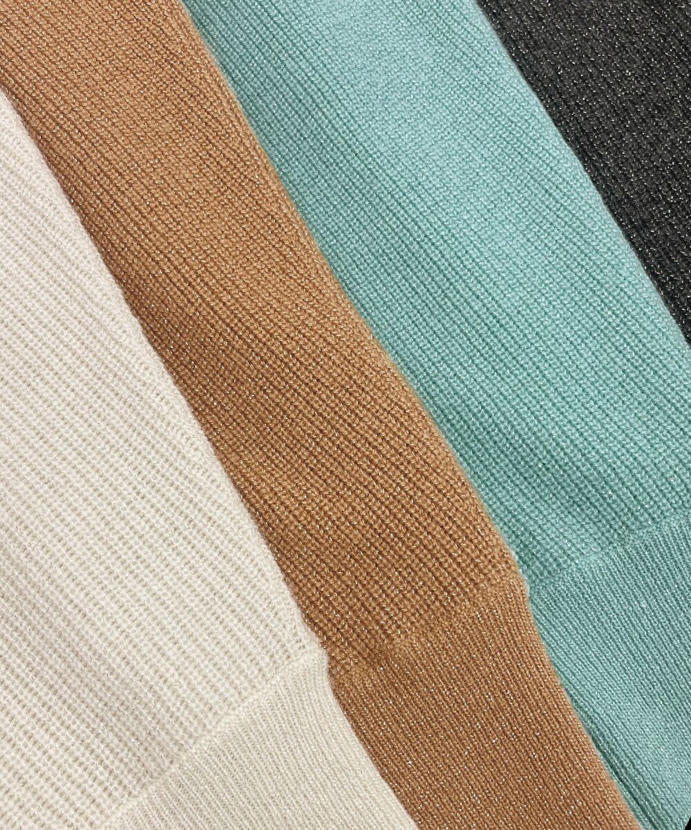 23区 【洗える】ウールカシミヤラメ ドルマンスリーブ ニット 