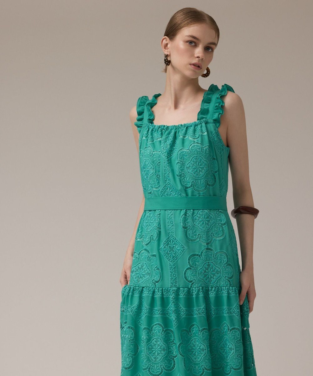 GRACE CONTINENTAL カットワーク刺繍ワンピース 