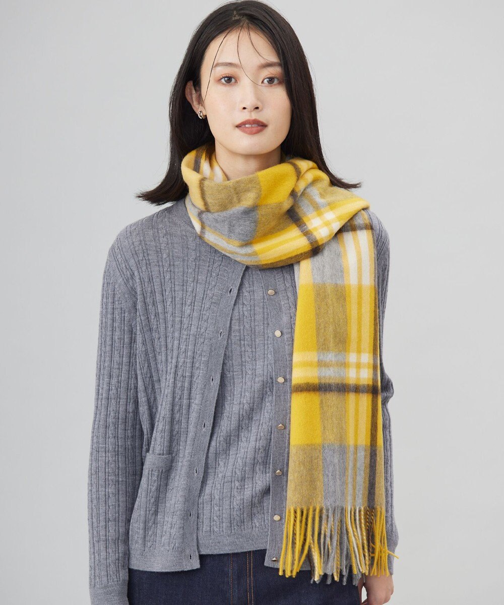 J.PRESS LADIES カシミヤチェック マフラー 