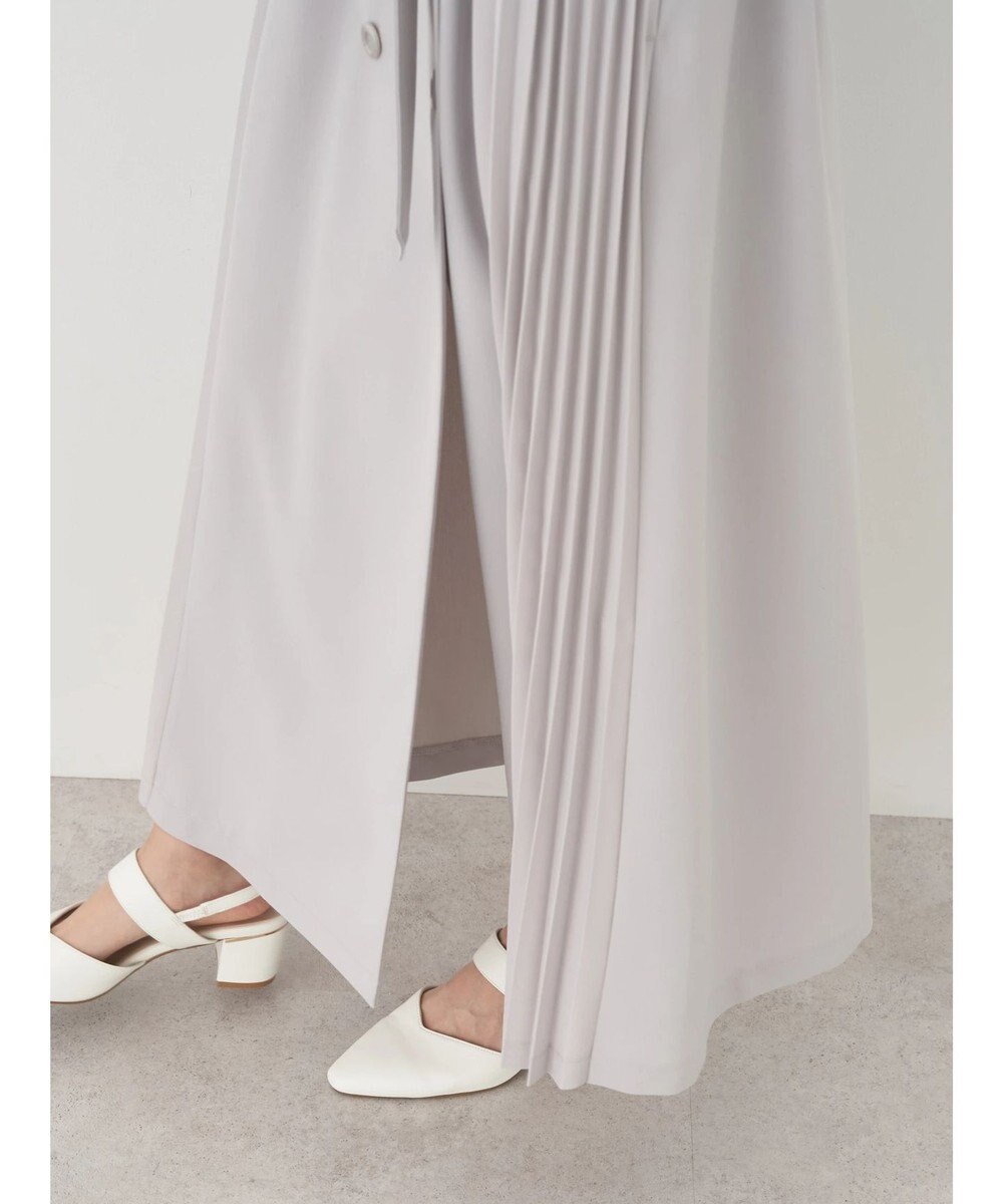 earth music&ecology サイドプリーツジレンチ 