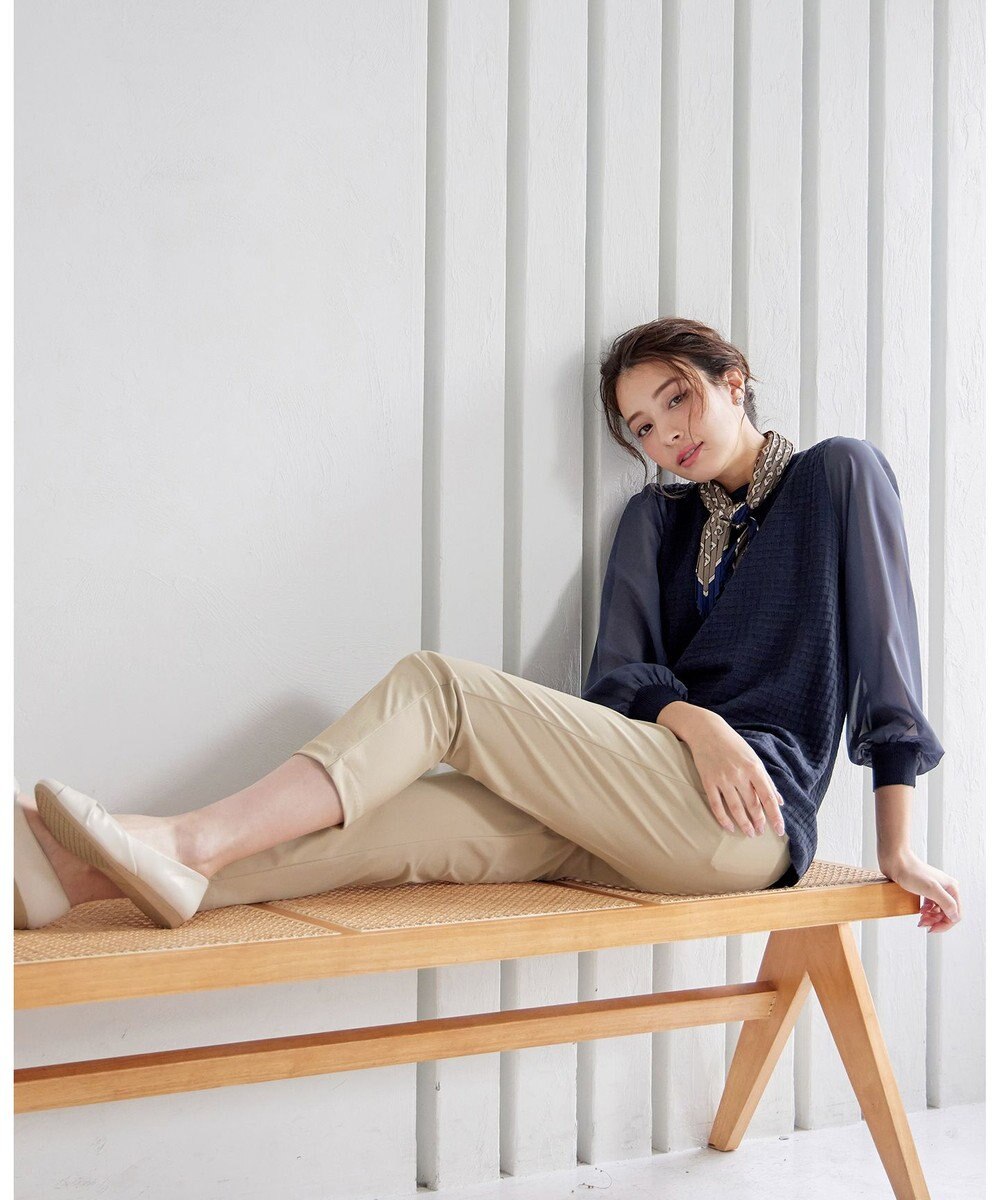 Tiaclasse 【小倉優子さん着用・日本製・洗える】サーラドライ・テーパードパンツ 