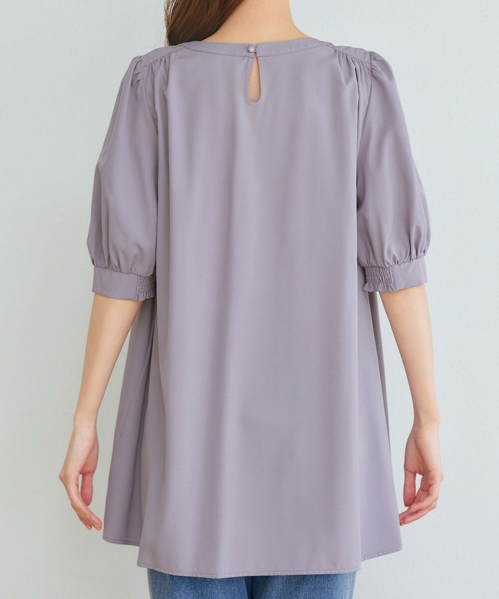 Tiaclasse L 【洗える】シャーリングチュニック 