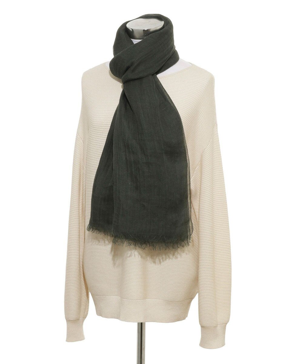 MOONBAT FURLA (フルラ) 無地ストール 麻 カシミヤ  180cm×85cm  手洗い可能 