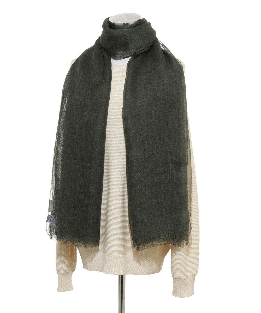 MOONBAT FURLA (フルラ) 無地ストール 麻 カシミヤ  180cm×85cm  手洗い可能 