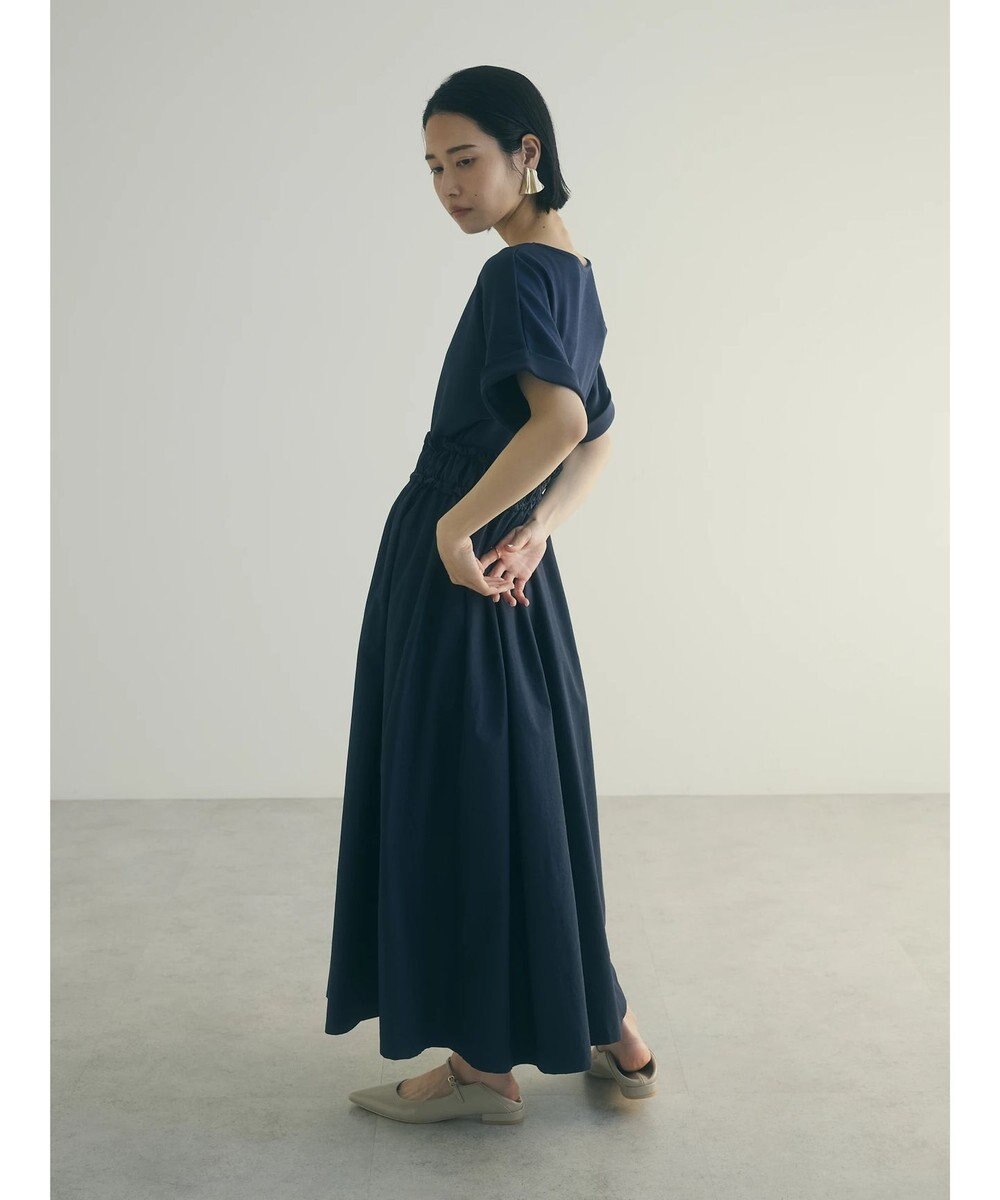 Green Parks armonia.異素材切替ドルマンワンピース 