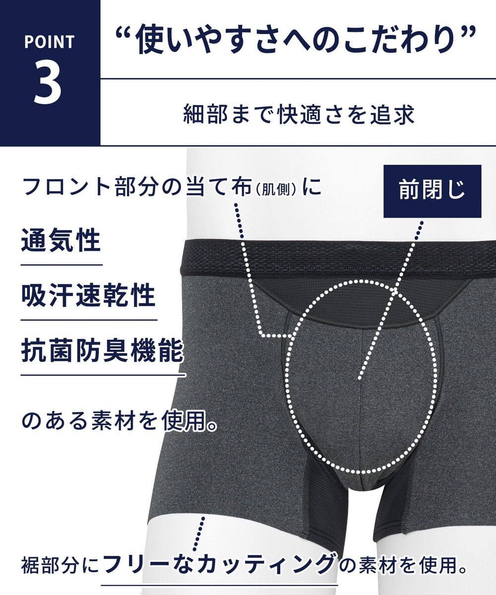 WACOAL MEN WACOAL MEN ＜Koti＞コラボ【ダブルエアスルーパンツ】 ボクサーパンツ 風が通ってムレ軽減。 フロントの快適性 前閉じ 下着 UNITED ARROWS メンズ WT3491 /ワコールメン 