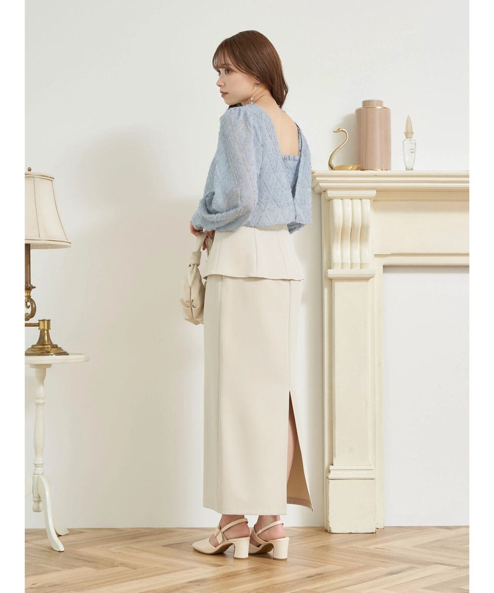 earth music&ecology ＳＥＴ２点カットジャカードカーディガン＋ビスチェ 