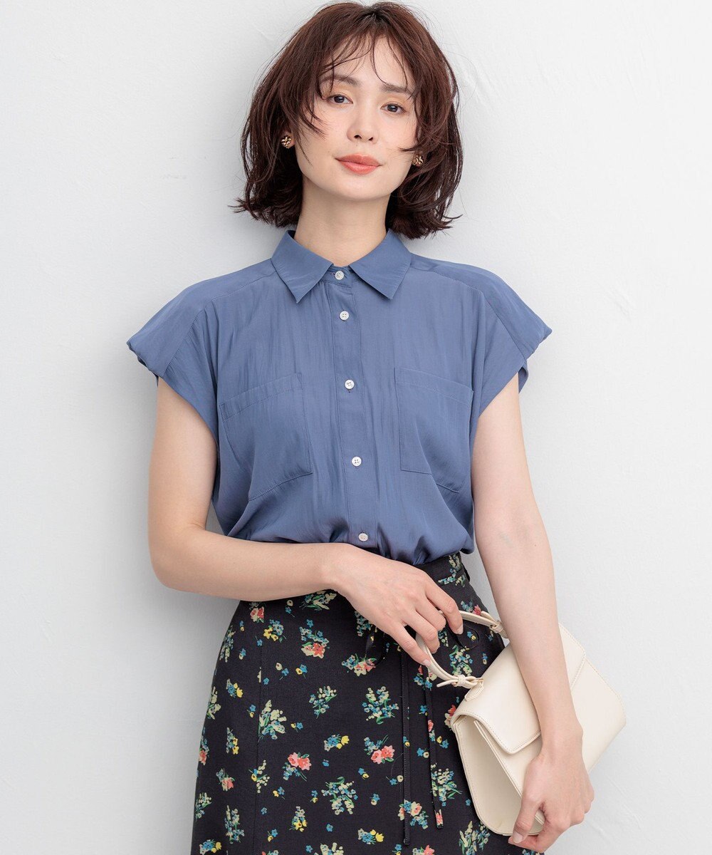 組曲 L ギャザーライトデシン ブラウス 