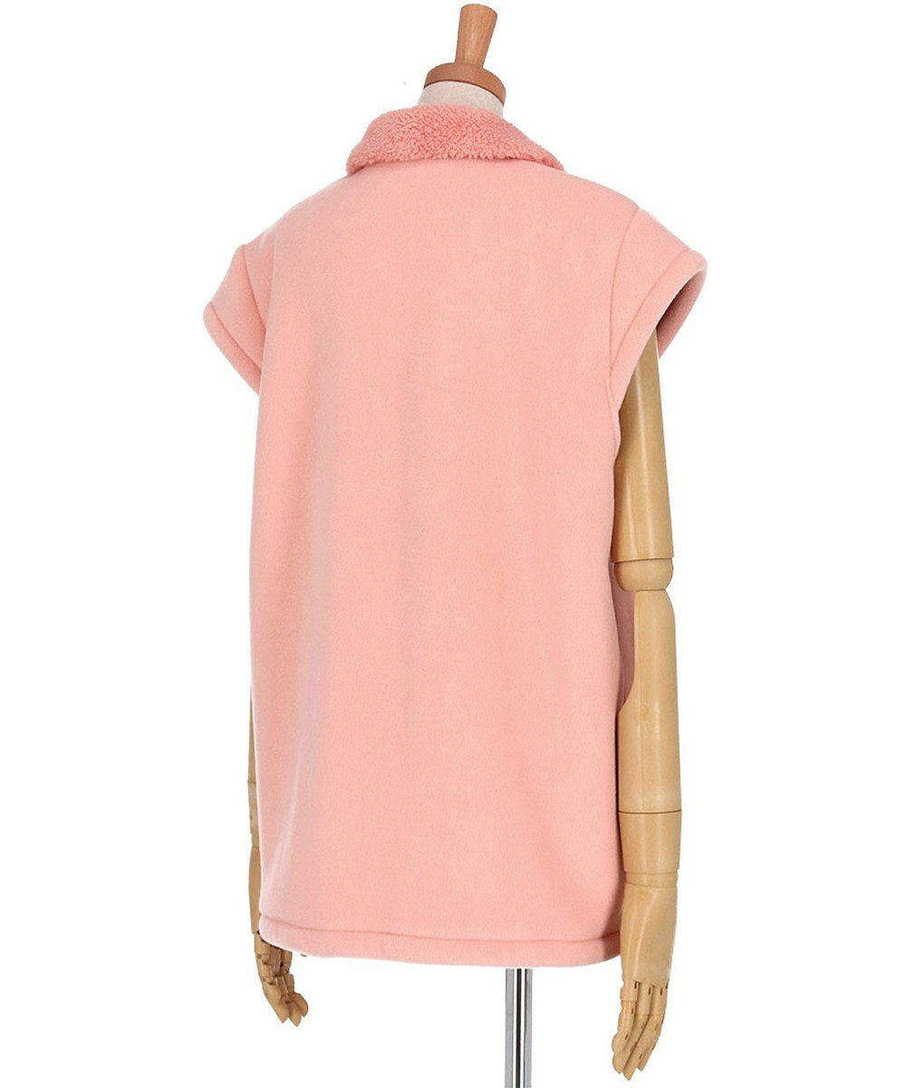 Wing ベスト 3分袖 ショート丈(腰付近) フリース素材 ボア使用(裏側) 保温性 あたたかい 前開きタイプ レディース EX2070 ウイング／ワコール 