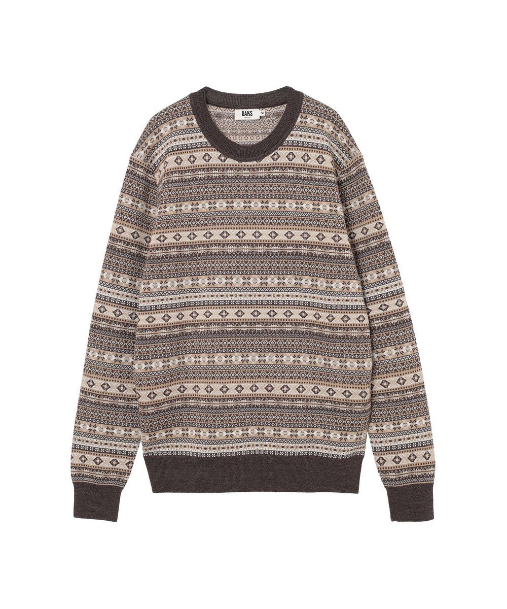 DAKS フェアアイルウールクルーネックセーター 
