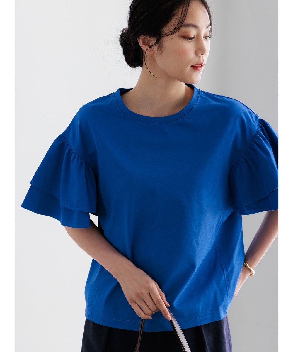 Te chichi 【接触冷感/遮熱/吸水速乾】フリルスリーブビッグTシャツ 