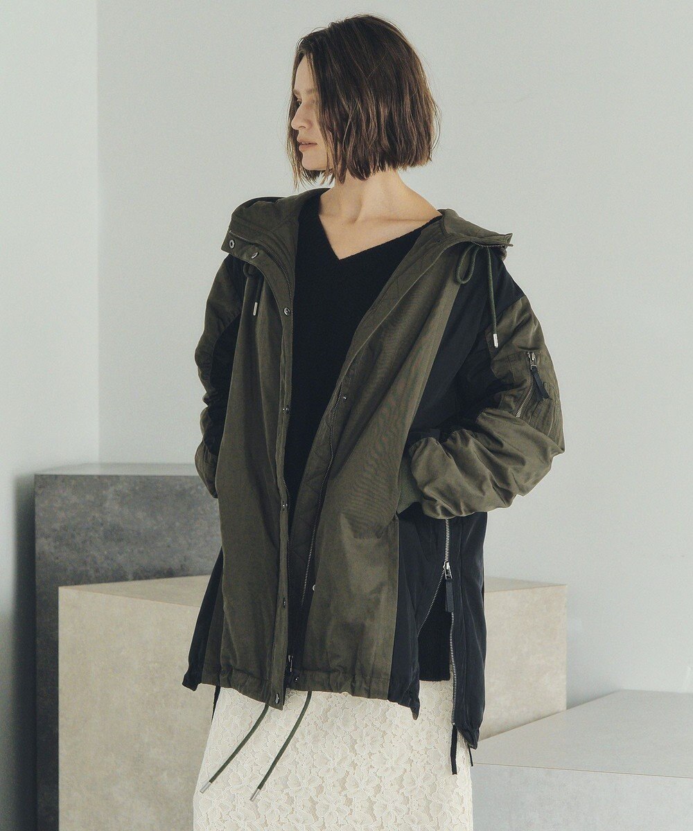 YECCA VECCA パディングフーディーコート 