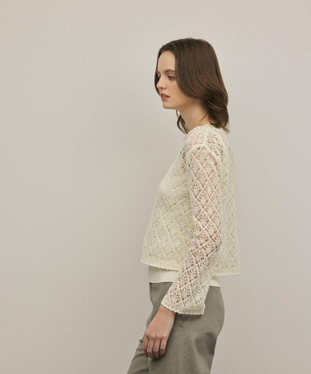 GRACE CONTINENTAL レースフレアスリーブトップ 