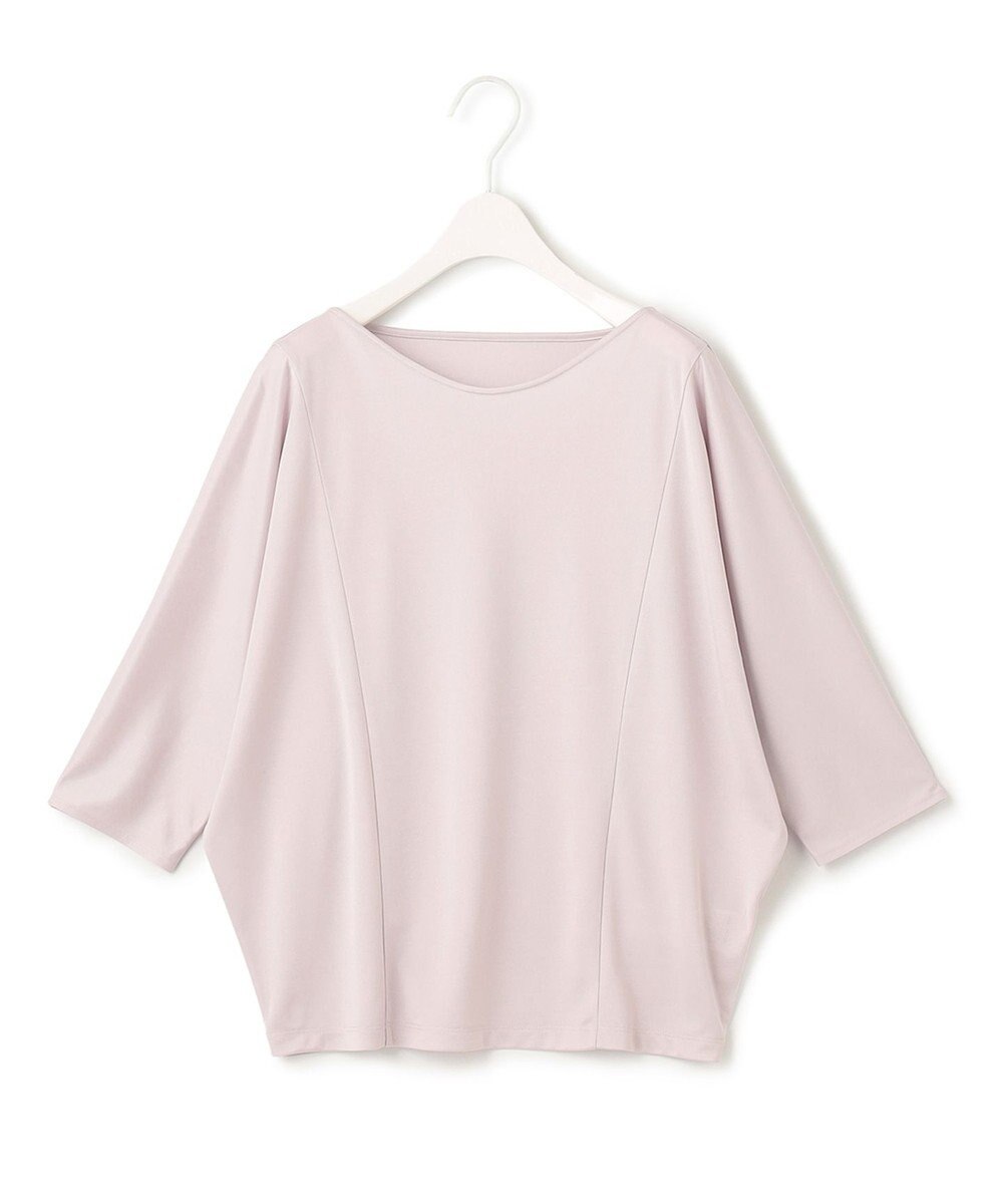 ICB 【洗える】トリアセサテンスムース 5分袖プルオーバー 