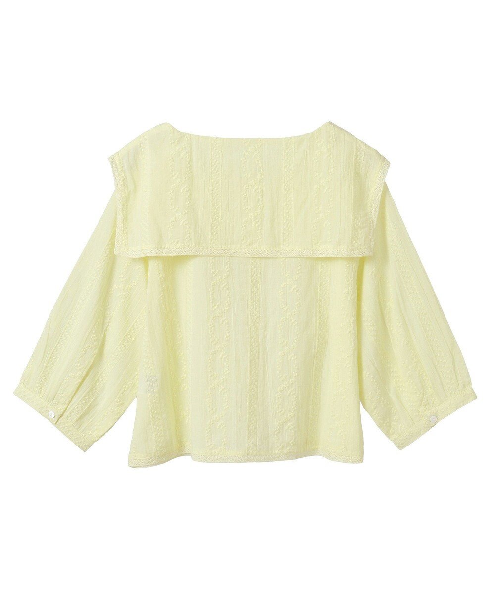 earth music&ecology ビッグカラー刺繍ブラウス 