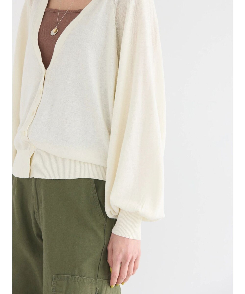 AMERICAN HOLIC 袖ボリュームショートニットカーディガン 