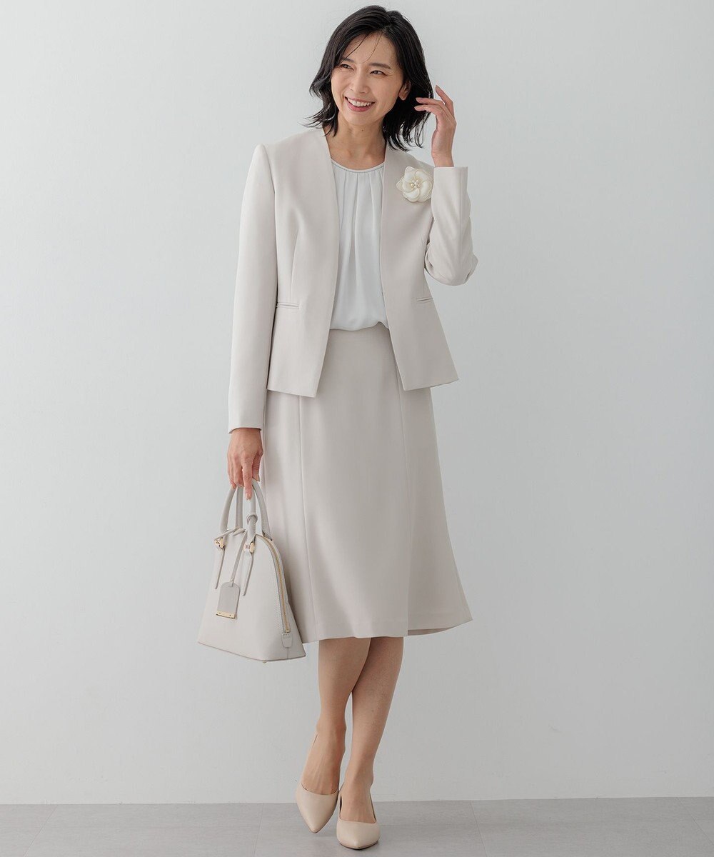 23区 【洗える】シルキーデシン ボールチェーン カットソー 