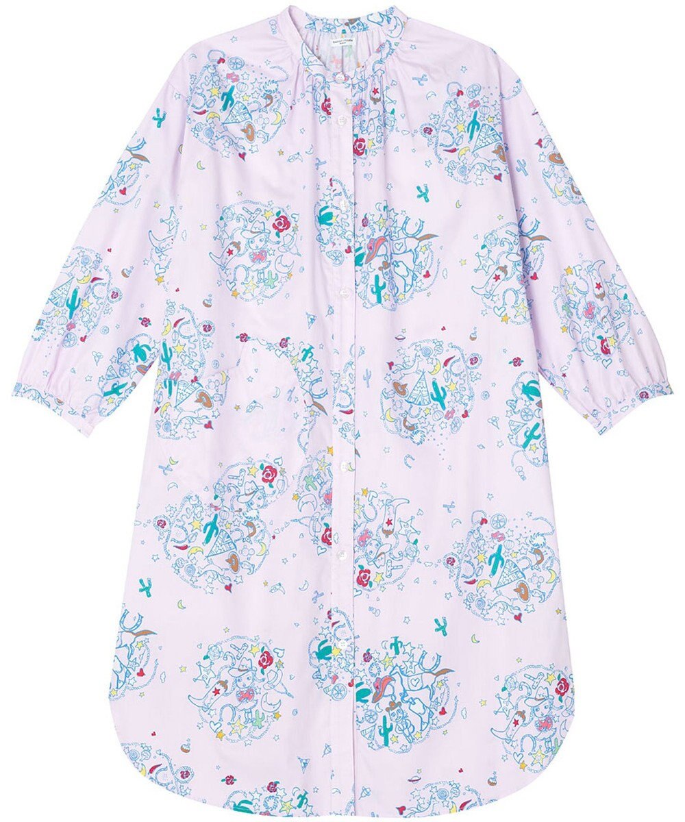 tsumori chisato SLEEP ルームウエア　ワンピース　長袖　綿100%　綿サテン素材　/ワコール　UNX545 