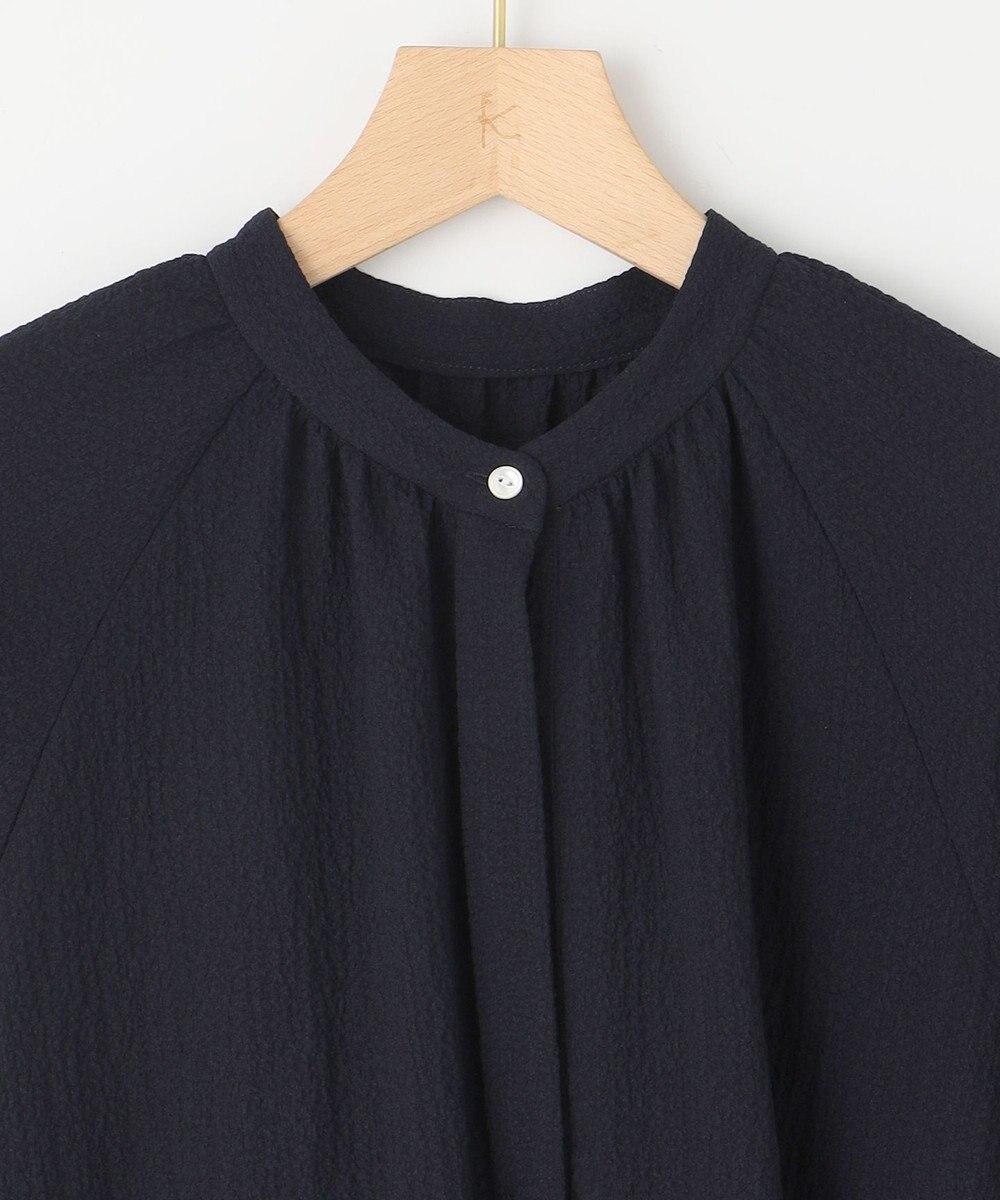 組曲 【WEB限定】クレープストレッチ シャツワンピース 