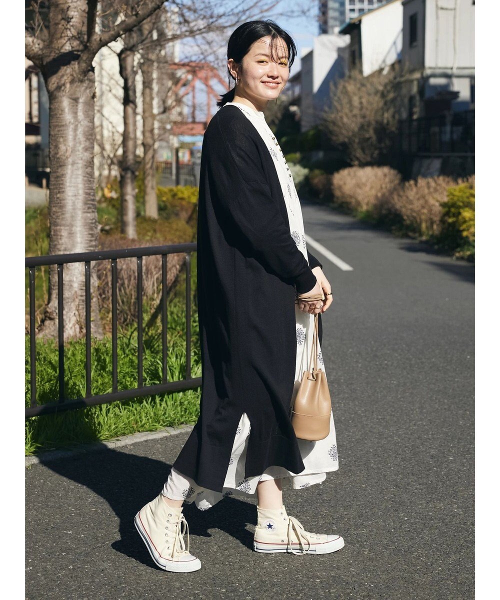 CRAFT STANDARD BOUTIQUE 裾スリットロングニットカーディガン 