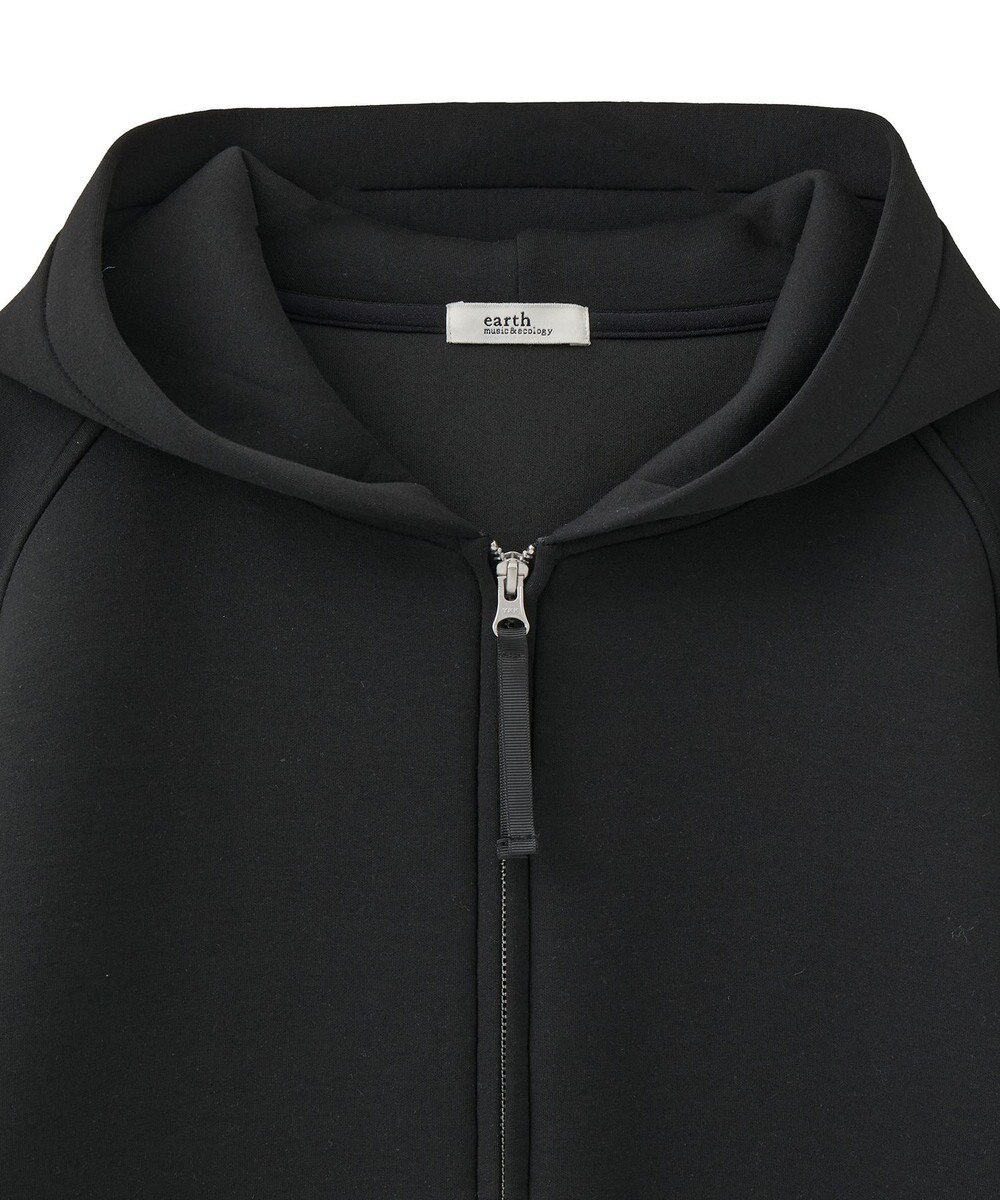 earth music&ecology 【軽量】ダンボールニットフーディーブルゾン 