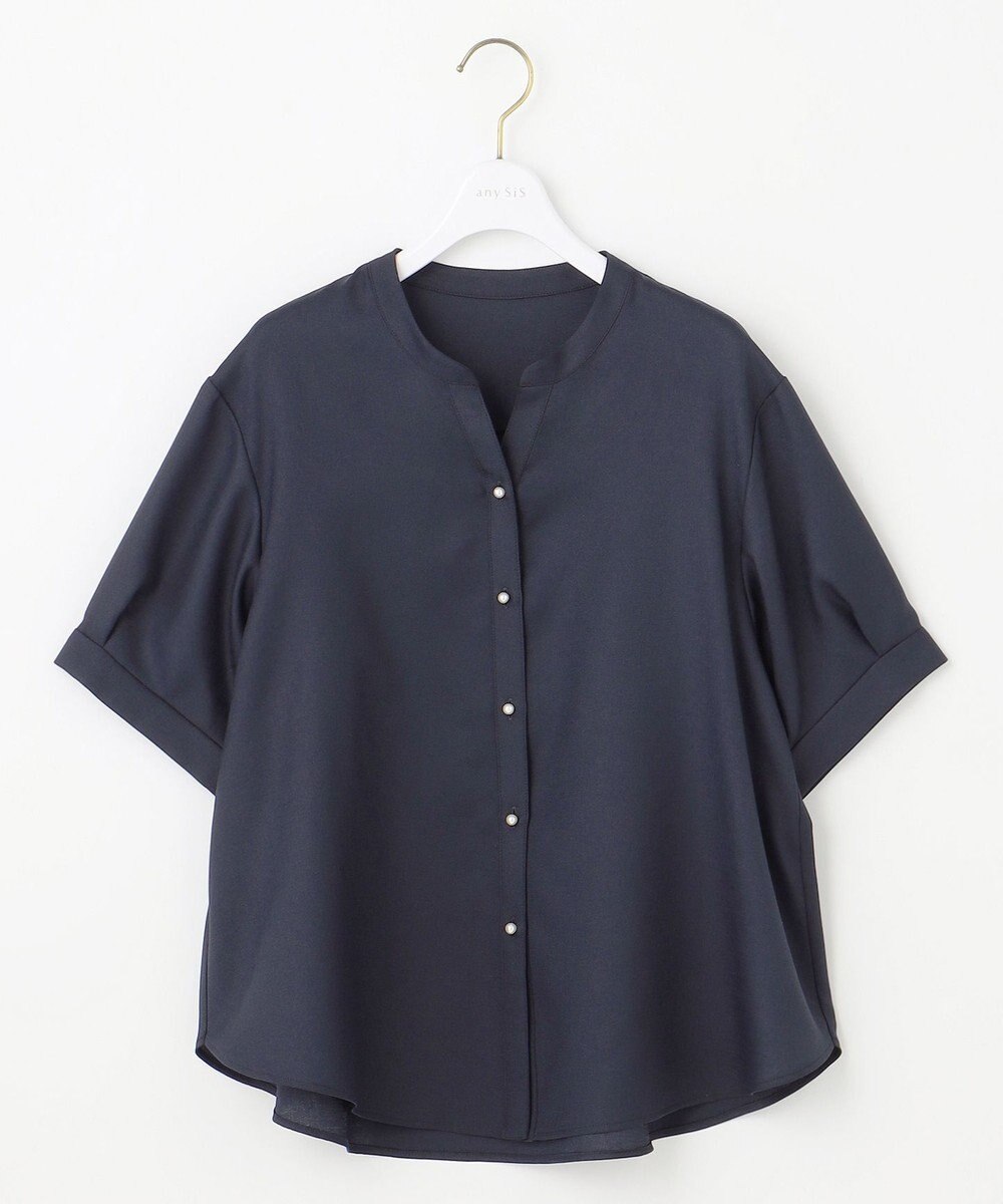 ANY SIS 【接触冷感・UVカット・速乾】スムージーポリエステル 2WAY ブラウス 