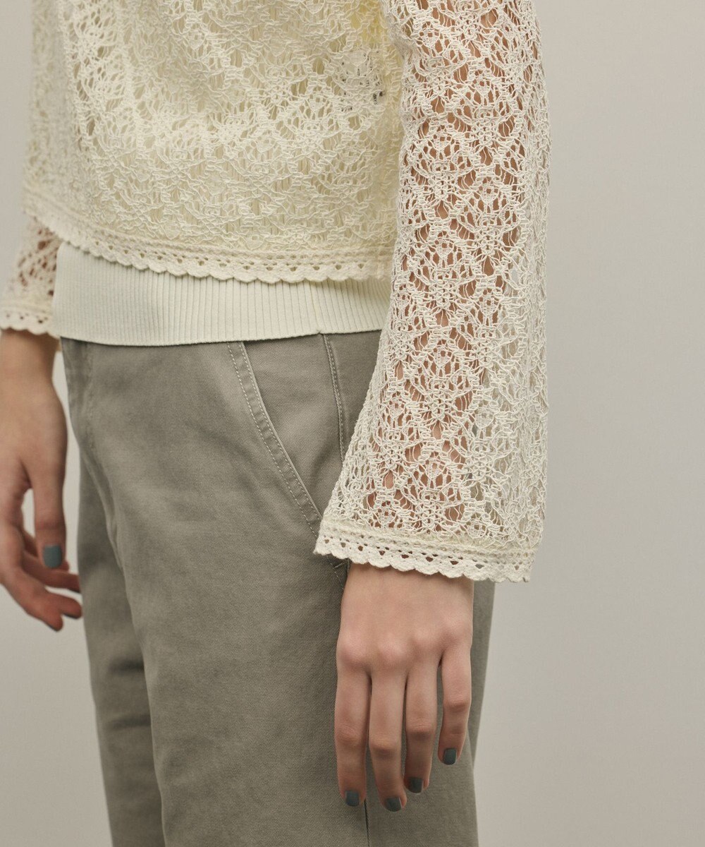 GRACE CONTINENTAL レースフレアスリーブトップ 