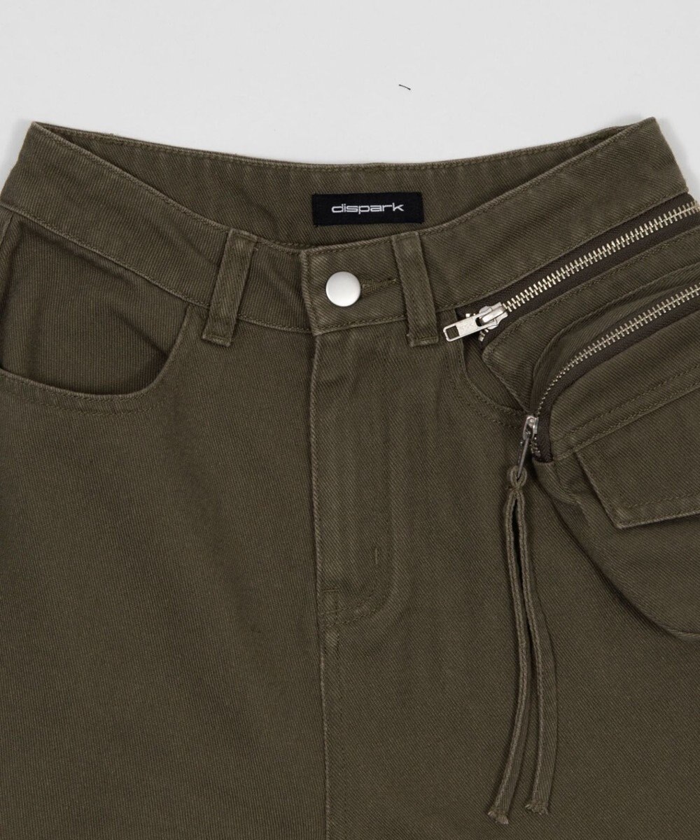 WEGO ポーチ付きウォッシュドカーゴパンツ 