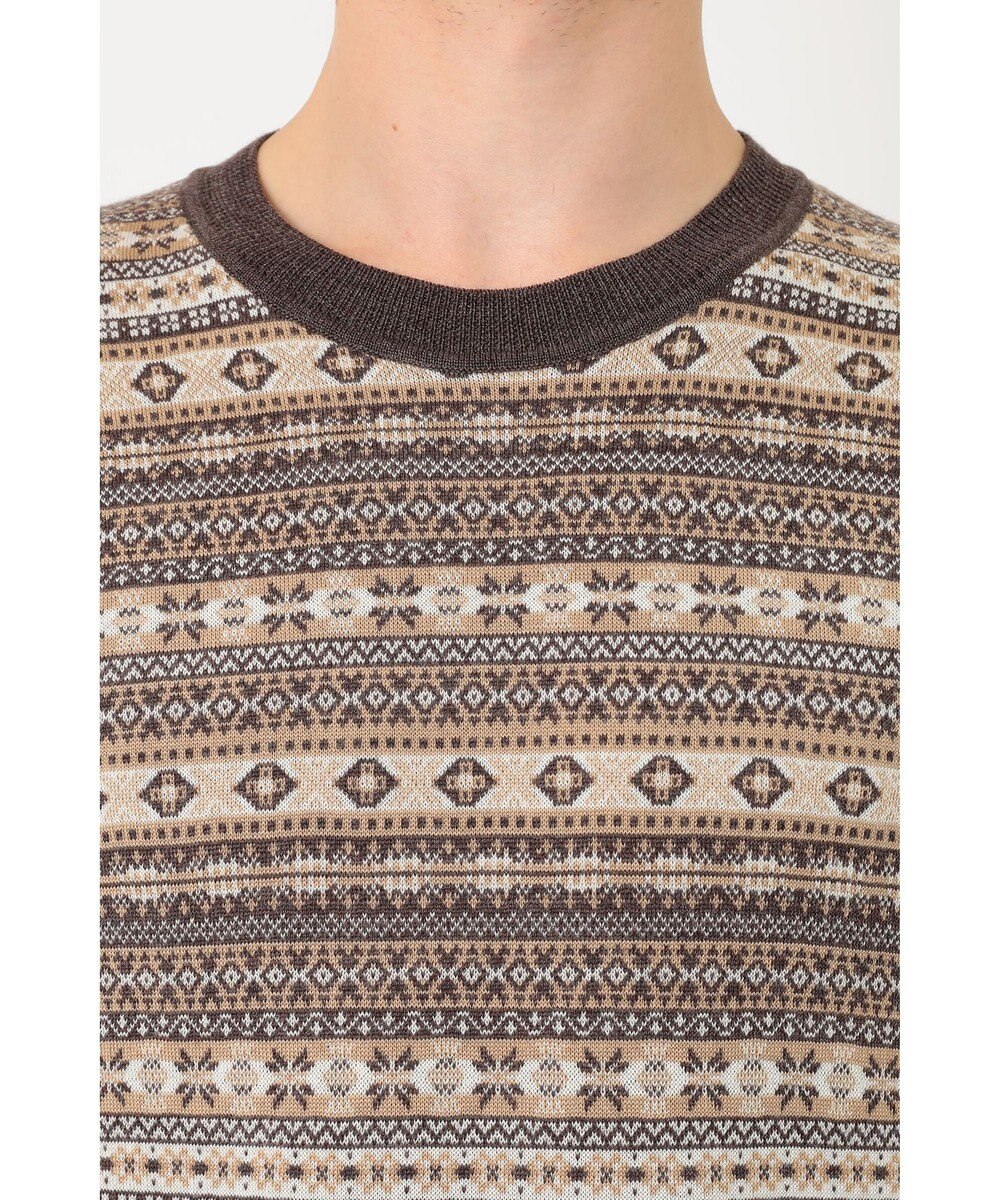 DAKS フェアアイルウールクルーネックセーター 