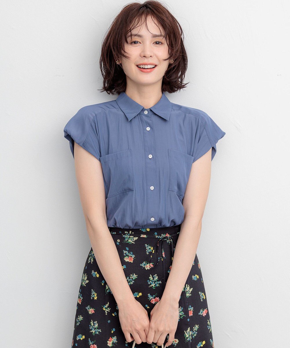 組曲 L ギャザーライトデシン ブラウス 