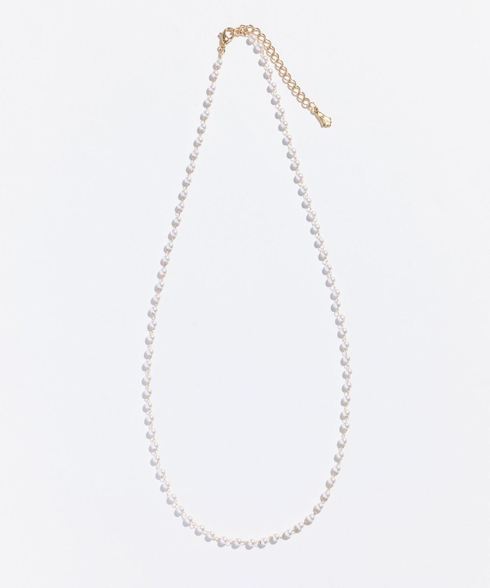 Phoebe <オンワード限定セット>シンプルパールチェーンネックレス×フォーマルパールビジューサークルブローチ 