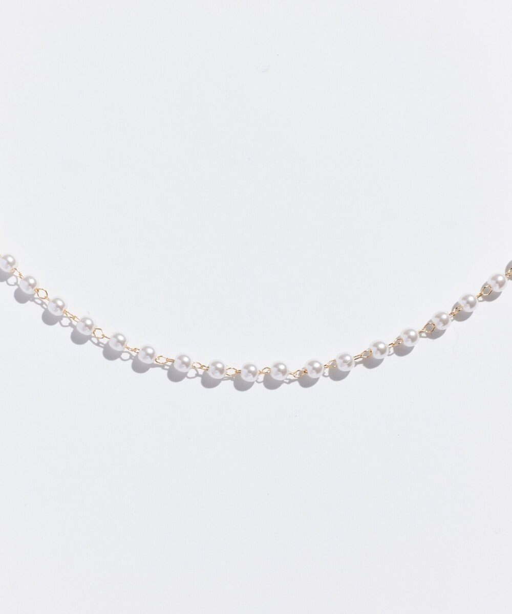 Phoebe <オンワード限定セット>シンプルパールチェーンネックレス×フォーマルパールビジューサークルブローチ 