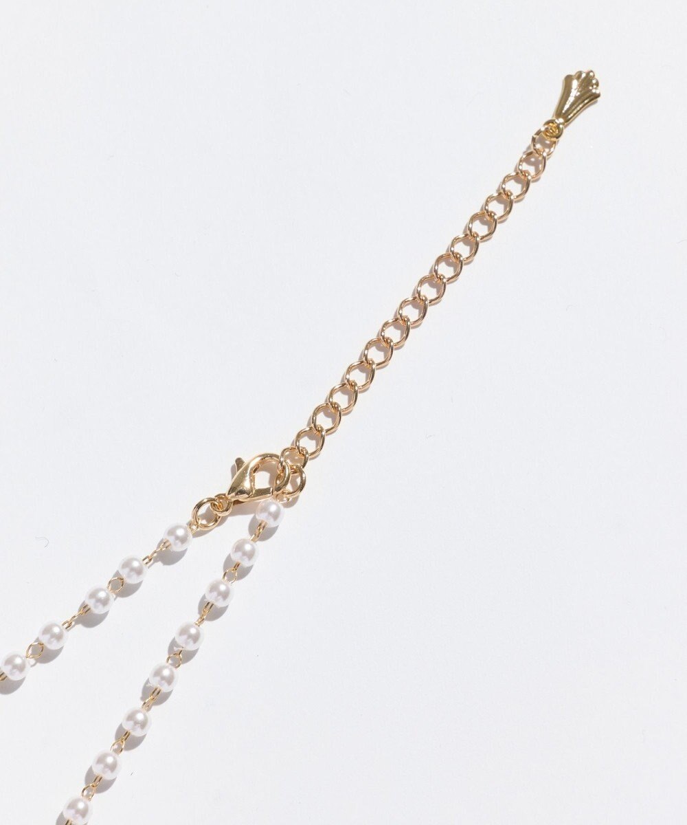 Phoebe <オンワード限定セット>シンプルパールチェーンネックレス×フォーマルパールビジューサークルブローチ 