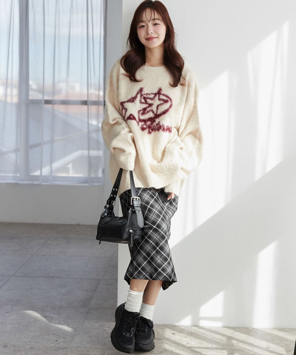 WEGO 【ユニセックス着用ITEM/MLサイズ展開】シャギーグラフィックプルオーバー 