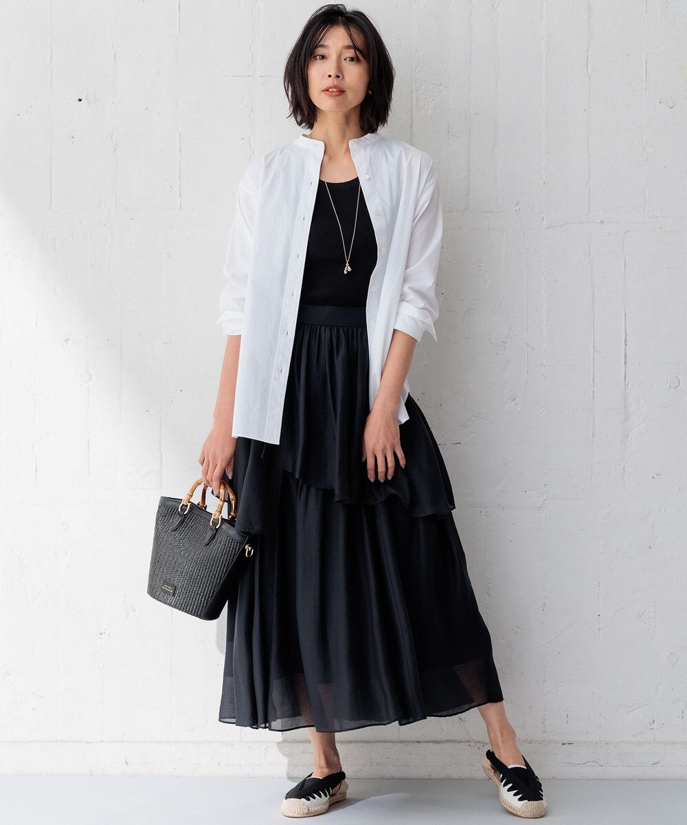 23区 【Oggi4月号掲載/洗える】シアーツイル ティアードスカート 