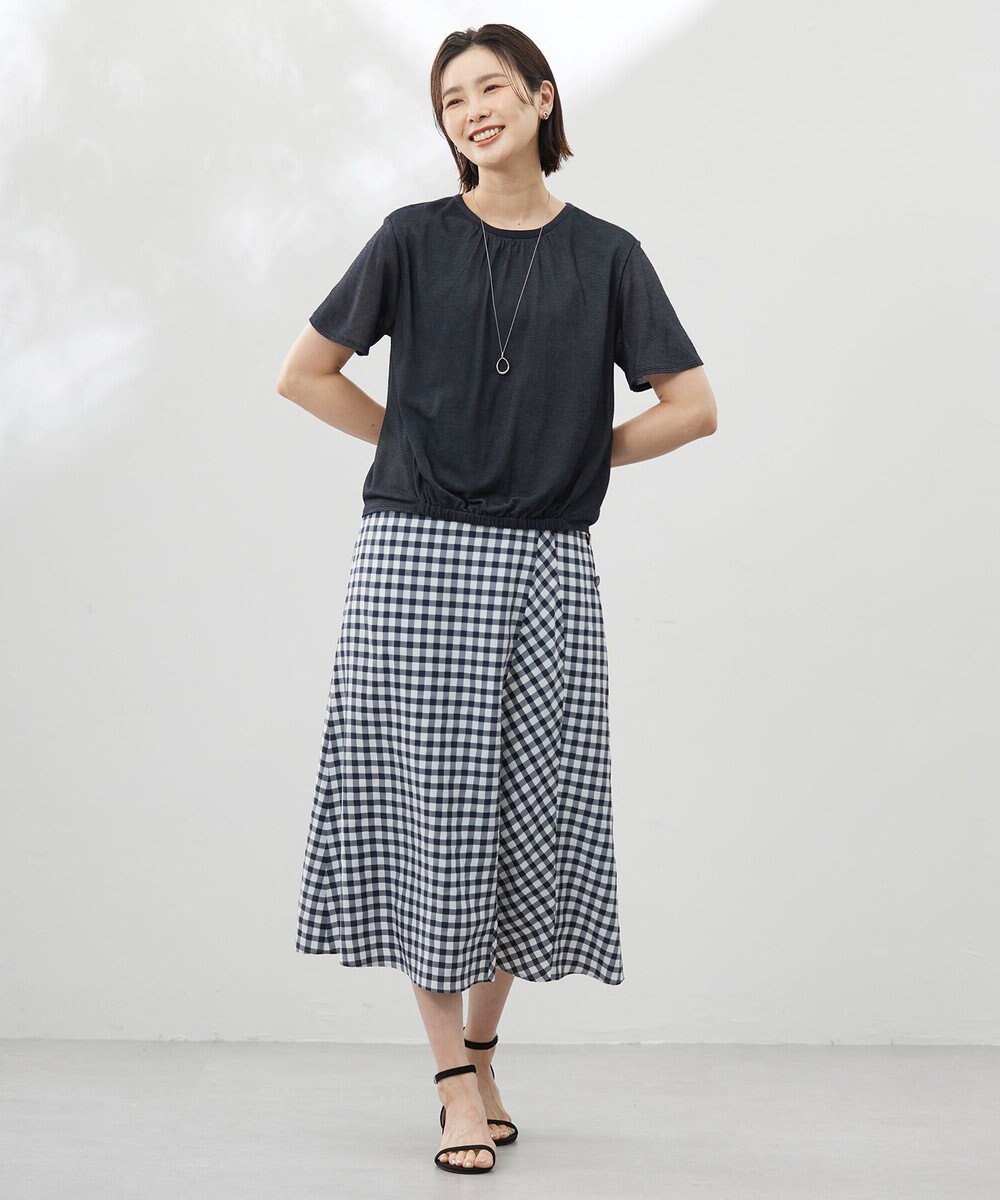 J.PRESS LADIES S 【洗える】ミラノ風天竺シアー カットソー 