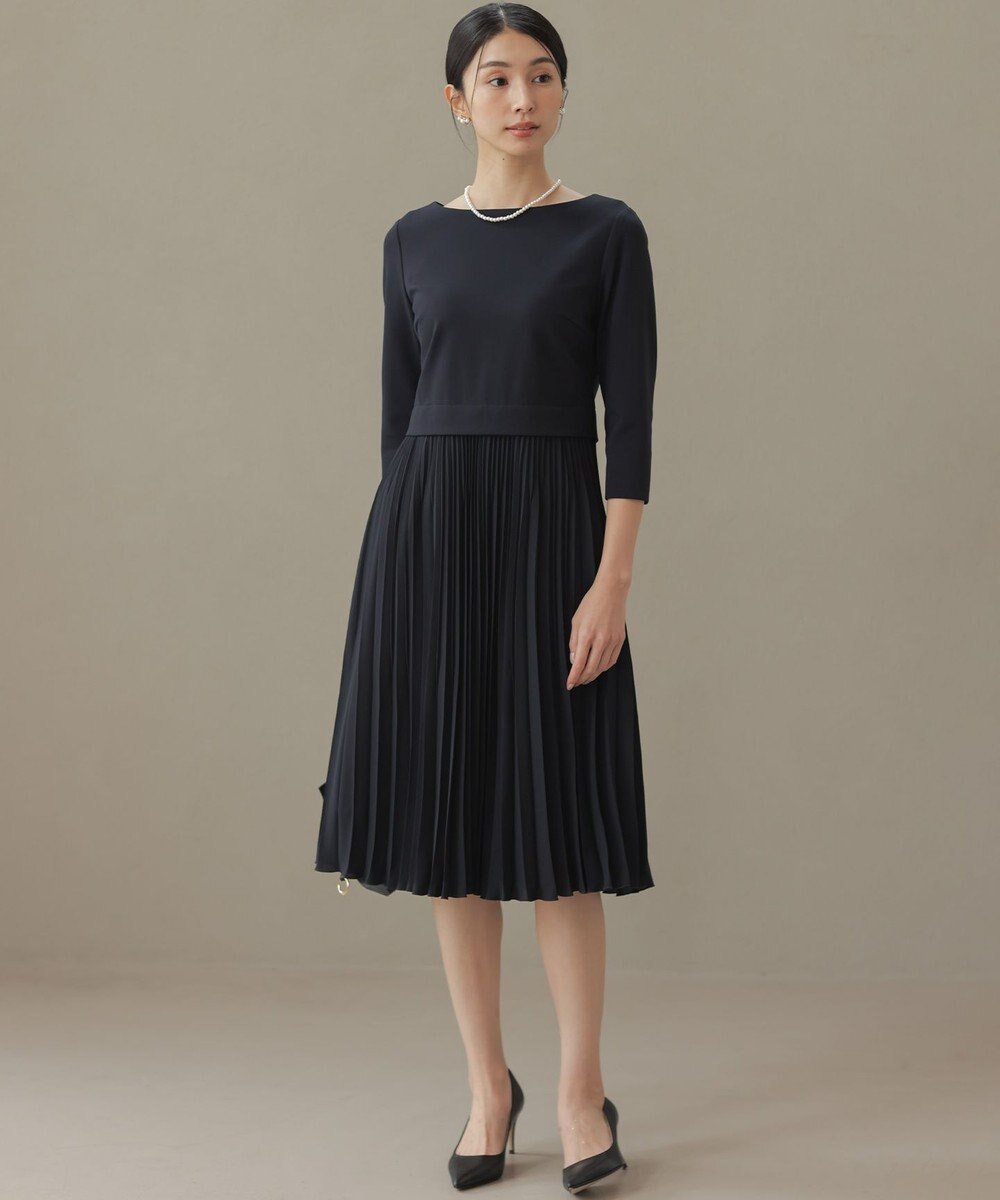 組曲 【KUMIKYOKU NAVY】ジャージーコンビプリーツ ワンピース 