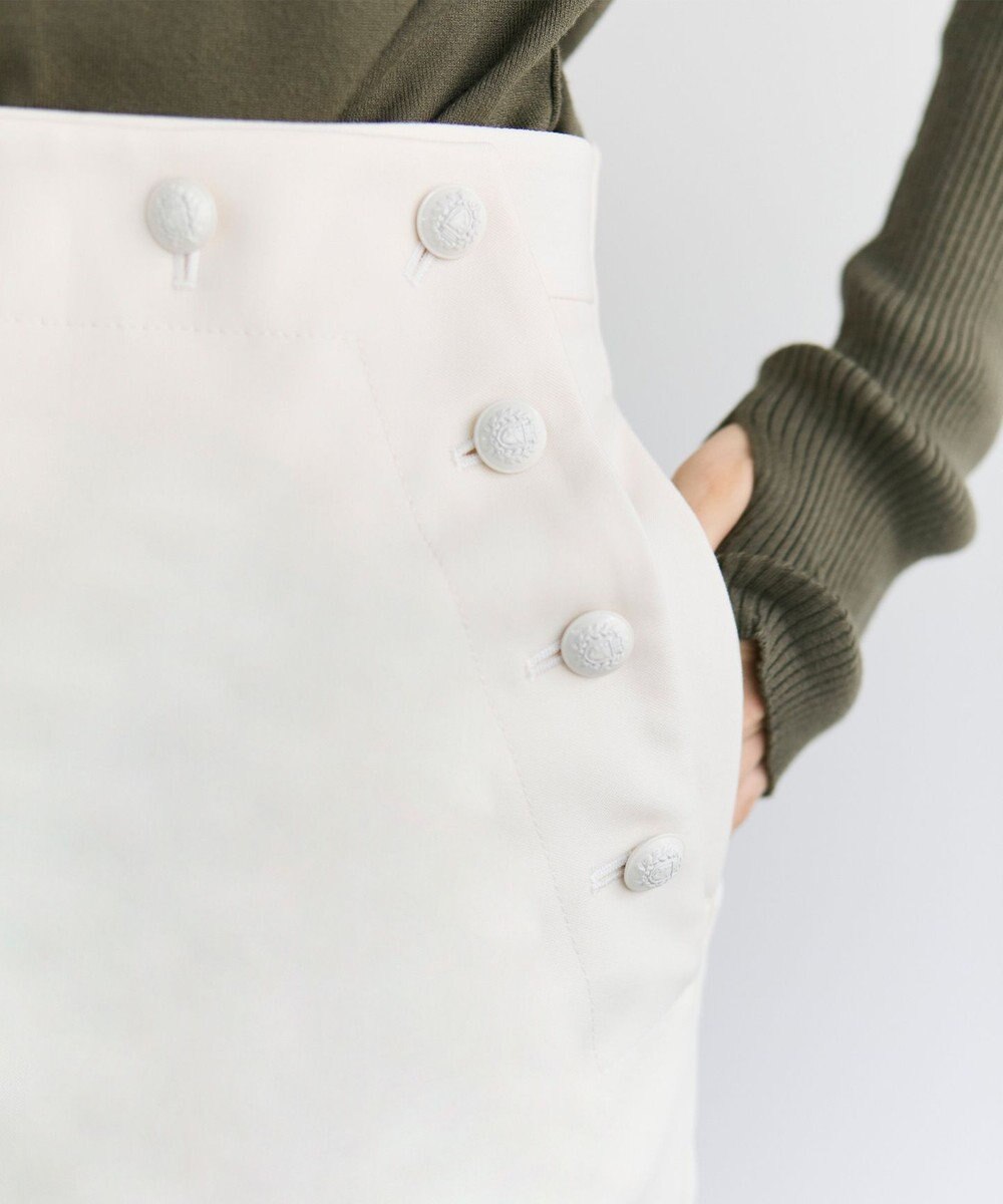 BEIGE， LAZUL / マリンボタンIラインスカート 