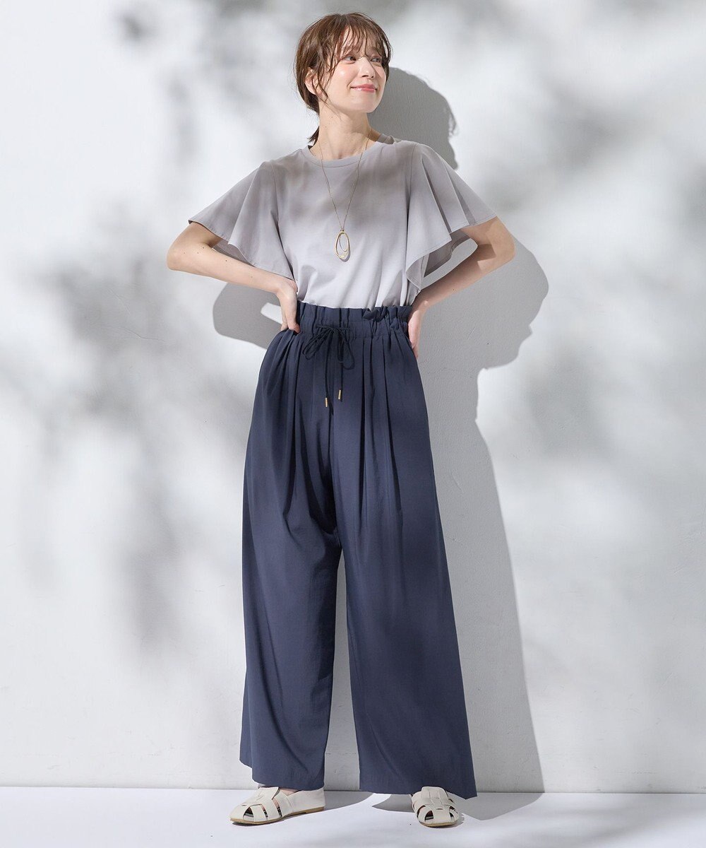 ANY L 【洗濯機可/接触冷感/UVケア】ソロナフリルスリーブプルオーバー 