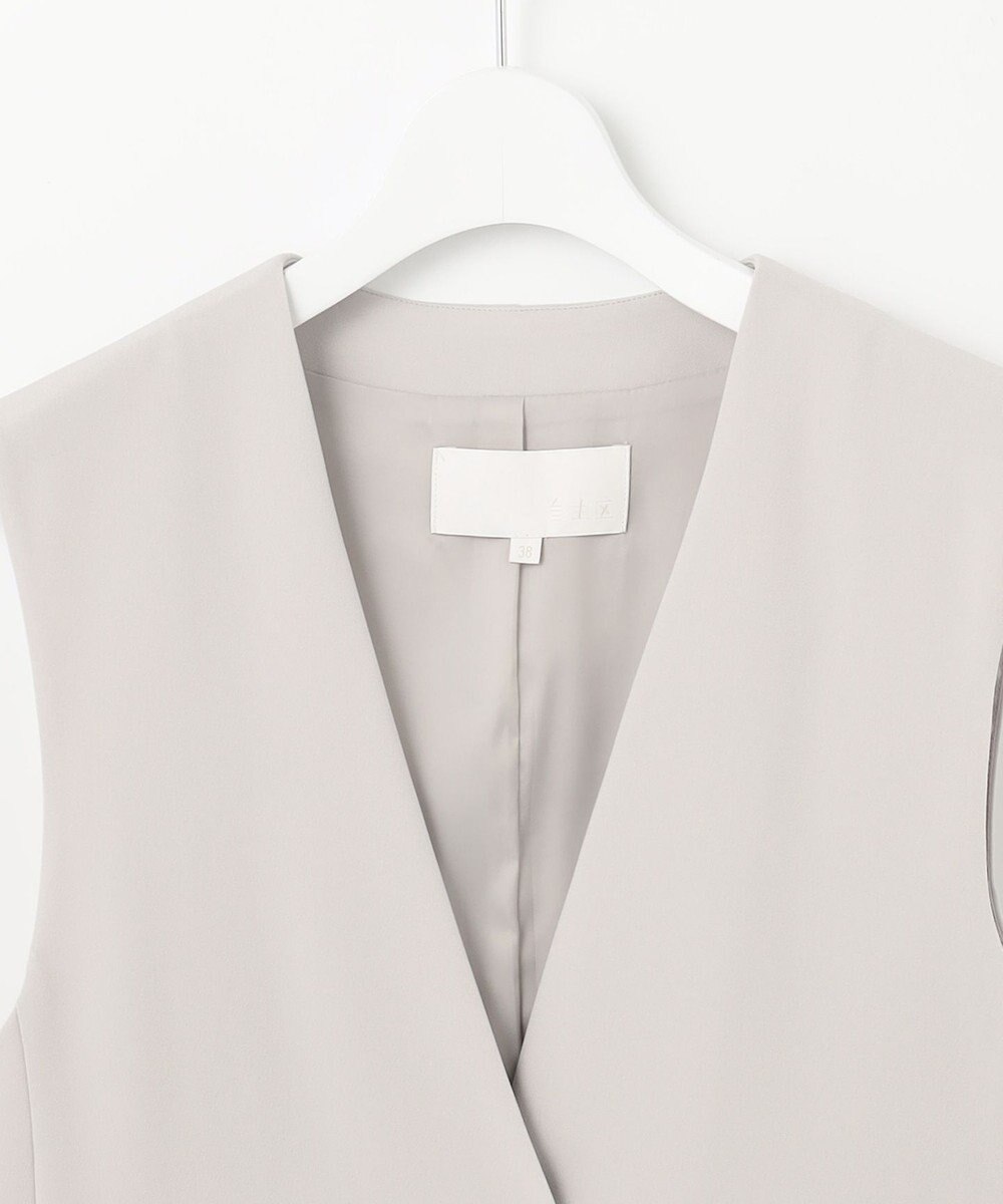 自由区 【セットアップ対応・洗える】トリアセダブルクロス ジレ 