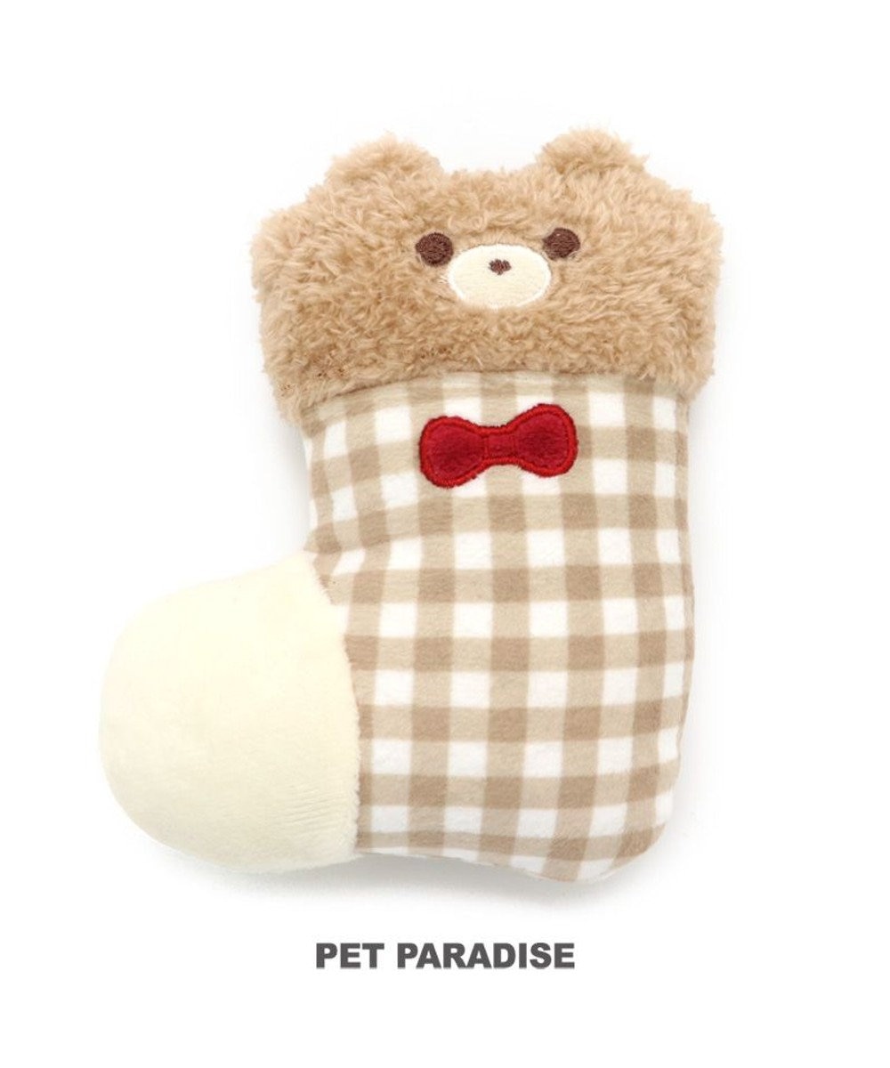 PET PARADISE 犬 トイ ＴＯＹ くま 靴下おもちゃ 茶系