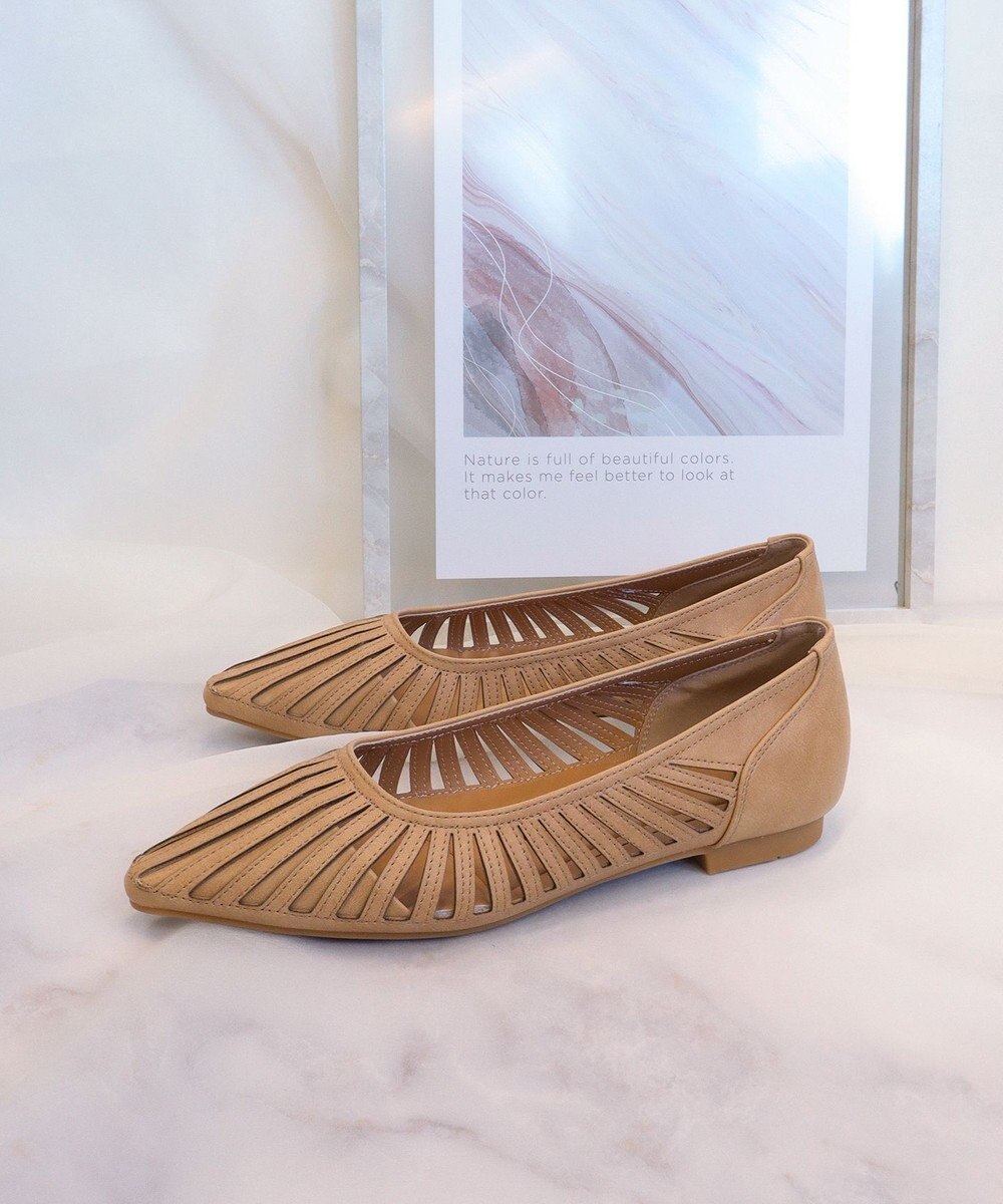 Tiaclasse 【小倉優子さん着用・フラット&ヒール2TYPE】ケージデザインシアーパンプス 