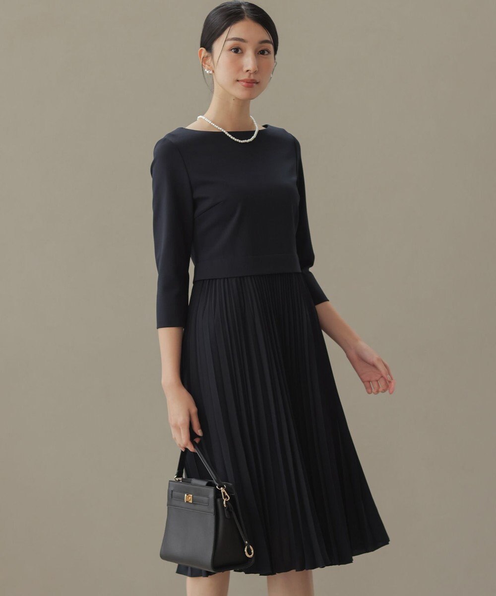 組曲 【KUMIKYOKU NAVY】ジャージーコンビプリーツ ワンピース 